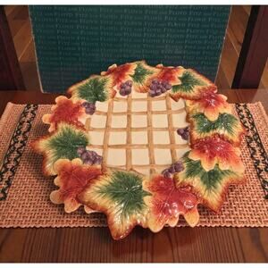 Fitz and Floyd Classics Autumn Splendor Collection Canape or Decorative Plate